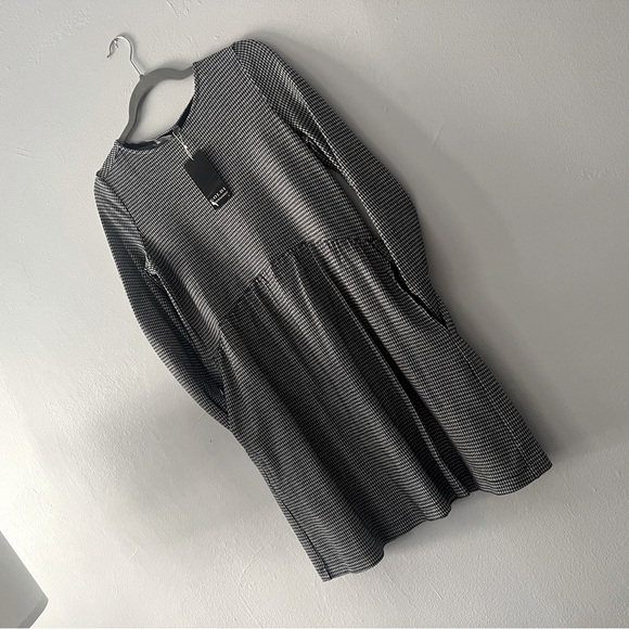 NWT Houndstooth Dress - S - baloon sleeve & pockets - Picture 4 of 15